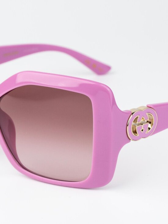 Gucci Women Sunglasses Pink Burgundy Gradient Square GG2015S 005 NEW AUTHENTIC main image 7